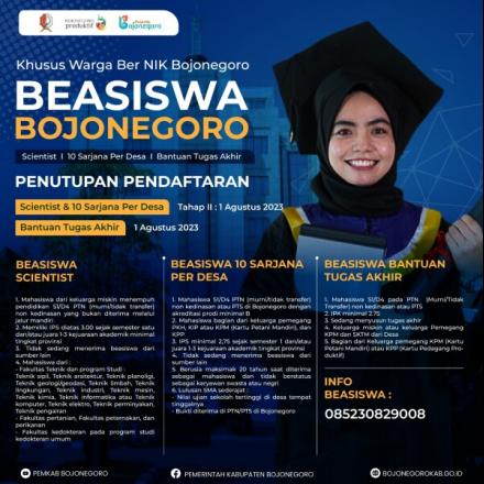 PROGRAM BEASISWA UNTUK WARGA BOJONEGORO